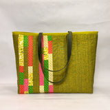 Quilted Strips Jungle XL BIG Tote Bag / Beach Bag