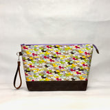 Full of Cats XL Zipper Knitting Project Craft Bag with Detachable Leather Wrist Strap