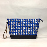 Simply Cats Royal XL Zipper Knitting Project Craft Bag with Detachable Leather Wrist Strap