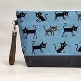 Cocoland Big Cats XL Zipper Knitting Project Craft Bag with Detachable Leather Wrist Strap