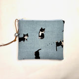 Tuxedo Cats Padded Zipper Pouch / Coin Purse / Gadget / Cosmetic Bag