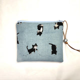 Tuxedo Cats Padded Zipper Pouch / Coin Purse / Gadget / Cosmetic Bag