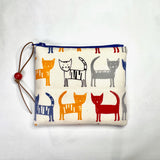 Simply Cats Red Yellow Royal Padded Zipper Pouch / Coin Purse / Gadget / Cosmetic Bag