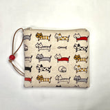 Long Cats Padded Zipper Pouch / Coin Purse / Gadget / Cosmetic Bag