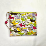 Full of Cats Padded Zipper Pouch / Coin Purse / Gadget / Cosmetic Bag