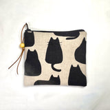 Whiskers Cats Padded Zipper Pouch / Coin Purse / Gadget / Cosmetic Bag
