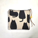 Whiskers Cats Padded Zipper Pouch / Coin Purse / Gadget / Cosmetic Bag