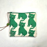 Caught in the Cat Padded Zipper Pouch / Coin Purse / Gadget / Cosmetic Bag