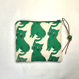 Caught in the Cat Padded Zipper Pouch / Coin Purse / Gadget / Cosmetic Bag