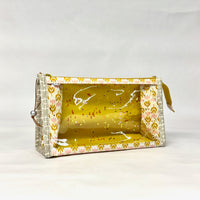Woodland Park Parchment Vinyl Front Medium Zipper Knitting Project Craft Bag