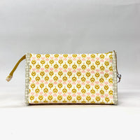 Woodland Park Parchment Vinyl Front Medium Zipper Knitting Project Craft Bag