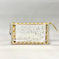 Woodland Park Parchment Vinyl Front Medium Zipper Knitting Project Craft Bag