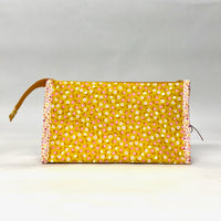 Ditsy Goldenrod Vinyl Front Medium Zipper Knitting Project Craft Bag