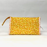 Ditsy Goldenrod Vinyl Front Medium Zipper Knitting Project Craft Bag