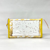 Cottage Blooms Vinyl Front Medium Zipper Knitting Project Craft Bag