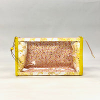 Cottage Blooms Vinyl Front Medium Zipper Knitting Project Craft Bag