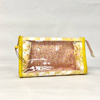 Cottage Blooms Vinyl Front Medium Zipper Knitting Project Craft Bag