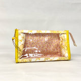 Cottage Blooms Vinyl Front Medium Zipper Knitting Project Craft Bag