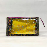 Favorite Flowers Meadow Vinyl Front Medium Zipper Knitting Project Craft Bag