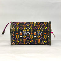 Favorite Flowers Meadow Vinyl Front Medium Zipper Knitting Project Craft Bag