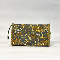 Nesting Garden Vinyl Front Medium Zipper Knitting Project Craft Bag