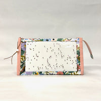 Garden Party Lilac Vinyl Front Medium Zipper Knitting Project Craft Bag