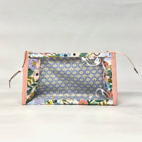 Garden Party Lilac Vinyl Front Medium Zipper Knitting Project Craft Bag