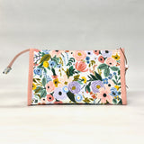 Garden Party Lilac Vinyl Front Medium Zipper Knitting Project Craft Bag