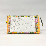Flower Bed Vinyl Front Medium Zipper Knitting Project Craft Bag