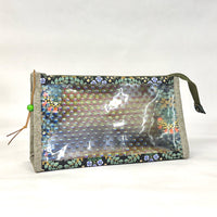 Bramble Black Vinyl Front Medium Zipper Knitting Project Craft Bag