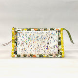 Citrus Floral Mint Vinyl Front Medium Zipper Knitting Project Craft Bag