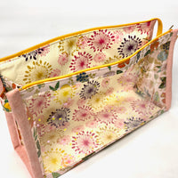 Colette Pink Vinyl Front Medium Zipper Knitting Project Craft Bag