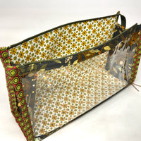 Nesting Garden Vinyl Front Medium Zipper Knitting Project Craft Bag