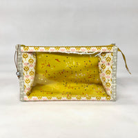 Woodland Park Parchment Vinyl Front Medium Zipper Knitting Project Craft Bag