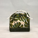 Monstera Large Drawstring Knitting Project Craft Bag