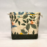 Citrus Grove Natural Large Drawstring Knitting Project Craft Bag