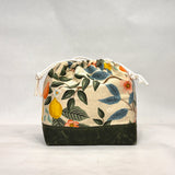 Citrus Grove Natural Large Drawstring Knitting Project Craft Bag