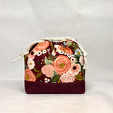 Juliet Burgundy Large Drawstring Knitting Project Craft Bag