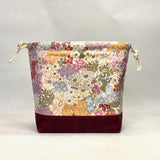 Mimi Plum Large Drawstring Knitting Project Craft Bag