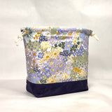 Mimi Blue Large Drawstring Knitting Project Craft Bag