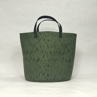 Leaf Green Oval Bottom Knitting Craft Tote Bag