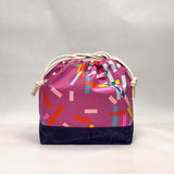 Washi Tape Pink Large Drawstring Knitting Project Craft Bag