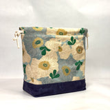 Camellia Sky Large Drawstring Knitting Project Craft Bag