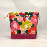 Stay Gold Pink Large Drawstring Knitting Project Craft Bag