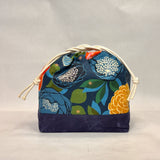 Stay Gold Navy Large Drawstring Knitting Project Craft Bag