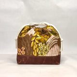 Garden Brown Large Drawstring Knitting Project Craft Bag