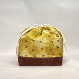 Floral Avocado Large Drawstring Knitting Project Craft Bag