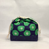Mellow Navy Green Large Drawstring Knitting Project Craft Bag