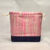 Diving Board Pink Large Drawstring Knitting Project Craft Bag
