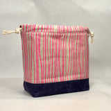 Diving Board Pink Large Drawstring Knitting Project Craft Bag